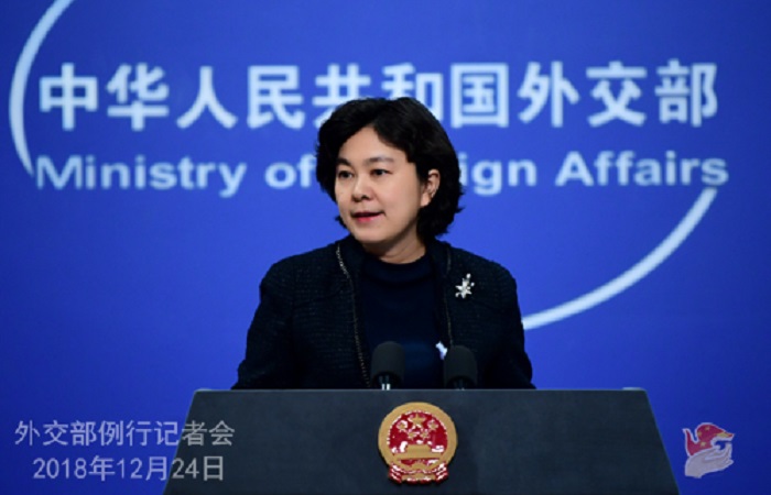 中國外交部發言人華春瑩。 圖：翻攝中國外交部