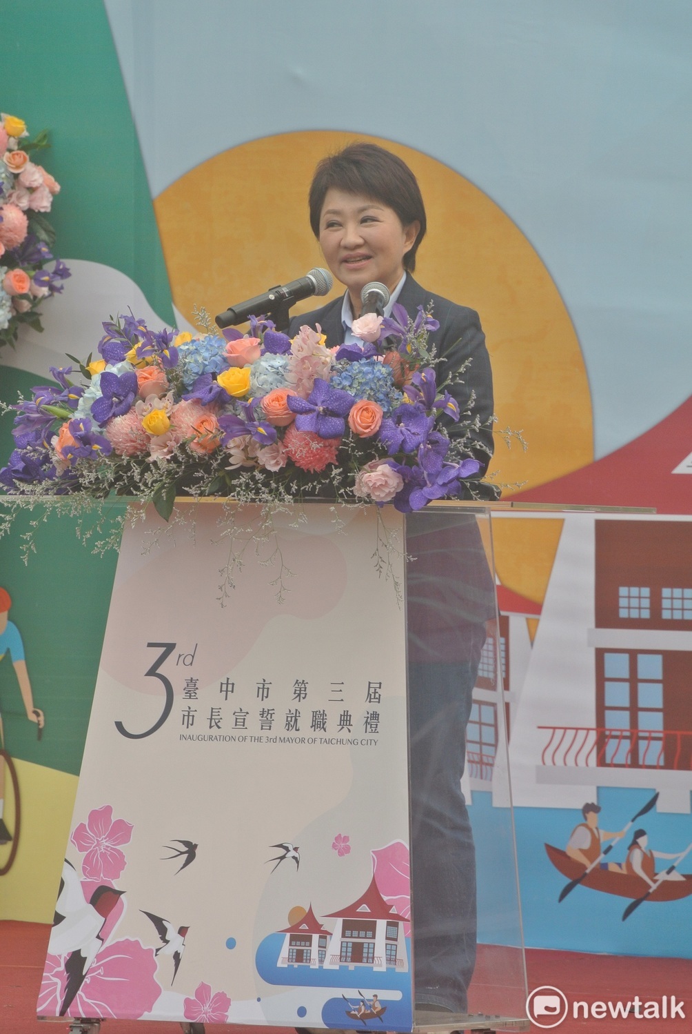 盧秀燕說，城市災難就是空汙。 圖：唐復年/攝
