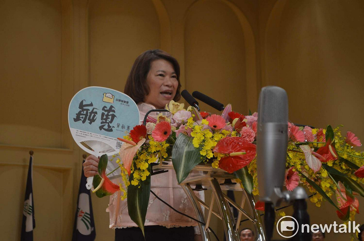 黃敏惠致詞時強調，選舉已經過去，是非自在人民心中。 圖：蔡坤龍/攝