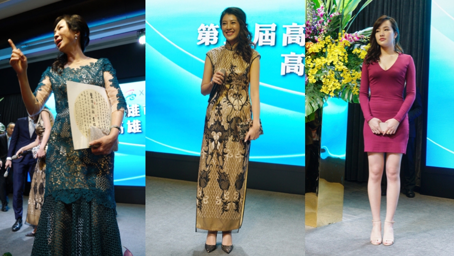 韓國瑜妻子李佳芬(左)、「漂亮寶貝」許淑華(中)、韓國瑜大女兒韓冰(右)。 圖：新頭殼合成