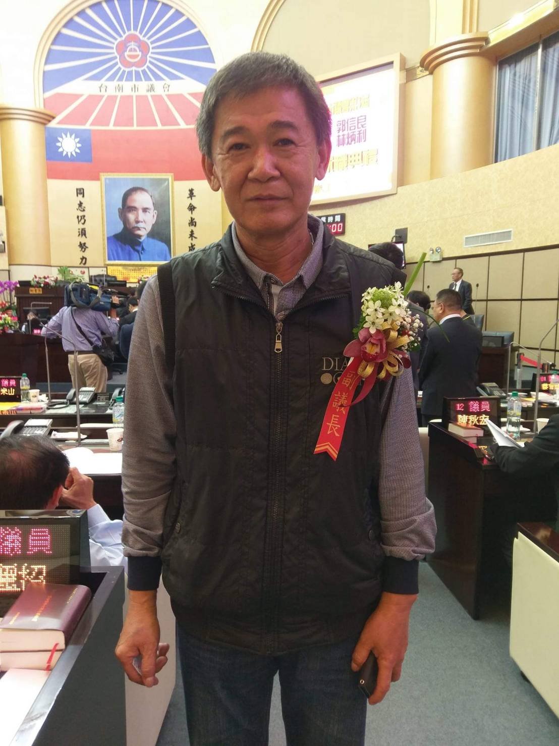 南市新科副議長林炳利 圖：黃博郎攝