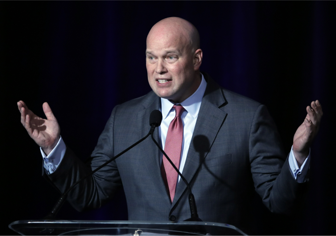 美國代理司法部長惠塔克（Matthew Whitaker）在政府文件中，不實聲稱自己在愛阿華大學（University of Iowa）打美式足球時，曾獲選為全美學術明星隊(Academic All-Americans)成員。 圖：達志影像/美聯社