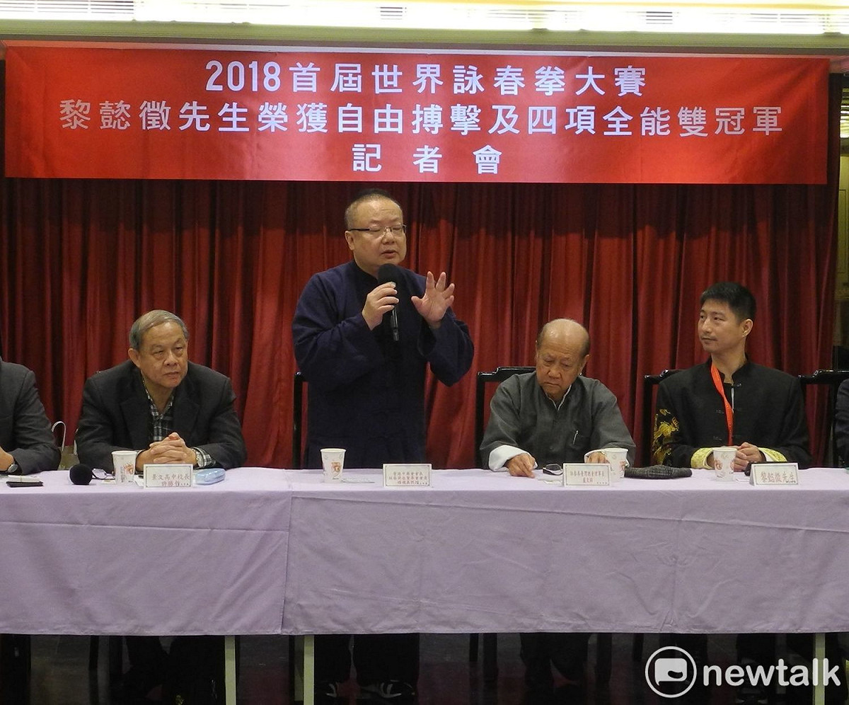 香港中小企商會聯席會議主席兼召集人楊飛義表示，近日要到高雄拜會市長韓國瑜，也打算建議高雄推展詠春拳產業。  圖：王峻昌/攝
