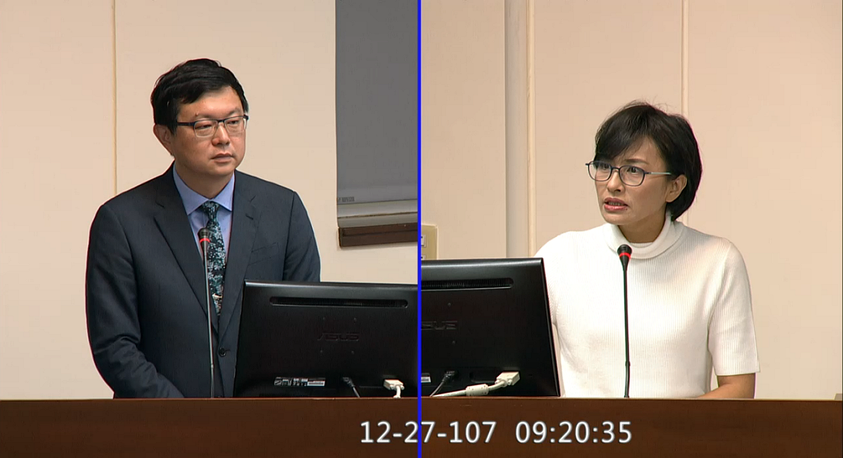 即使農委會祭出重罰，但旅客攜帶肉品入境的案例卻不時傳出，讓立委邱議瑩質疑是「生化攻擊」。 圖／翻攝自立法院議事轉播, 2018.12.27