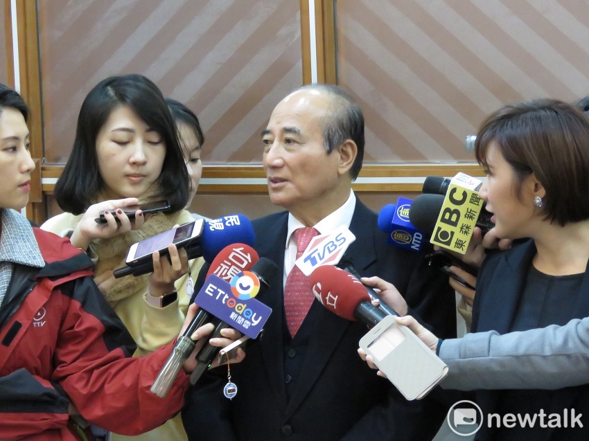 前立法院長、不分區立委王金平下午到銘傳大學演講。 圖：趙婉淳／攝