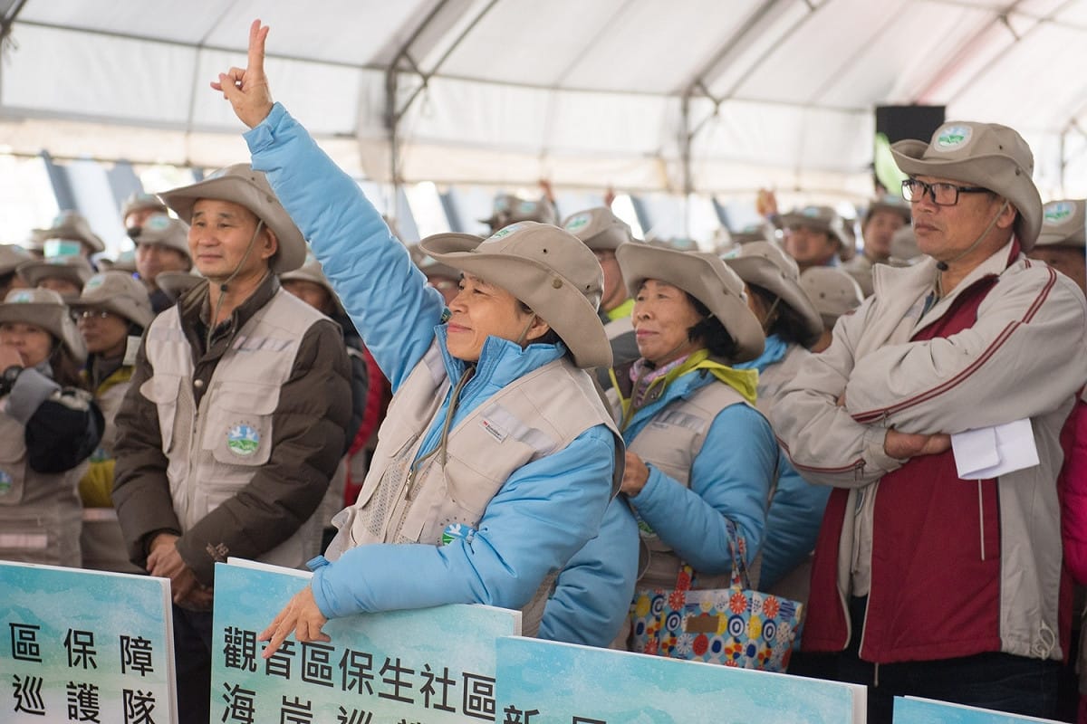 海岸巡護隊志工熱情參與。 圖：桃園市政府/提供