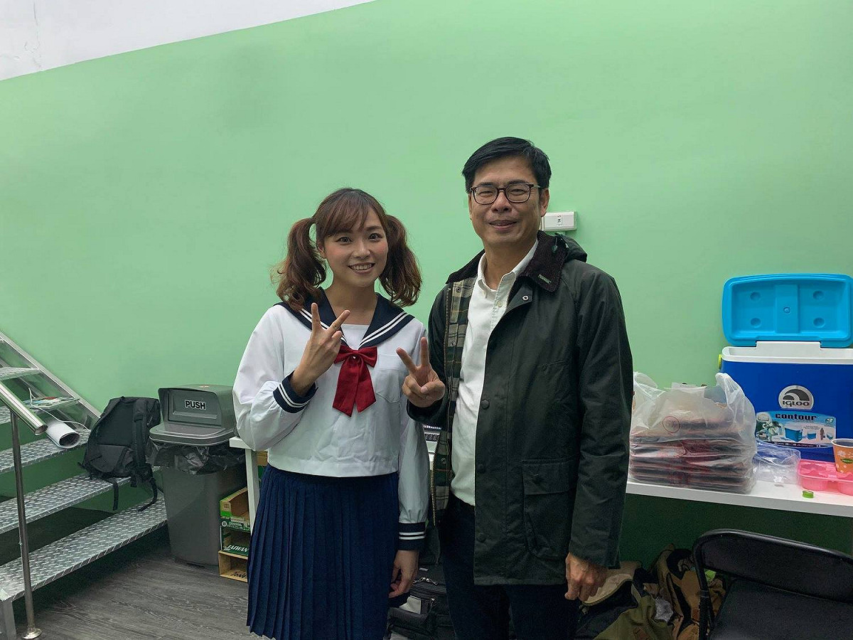 陳其邁與PiA吳蓓雅合影。 圖：翻攝自陳其邁臉書