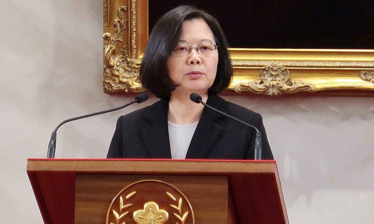 總統蔡英文2日強硬回應習近平談話。 圖：林朝億/攝