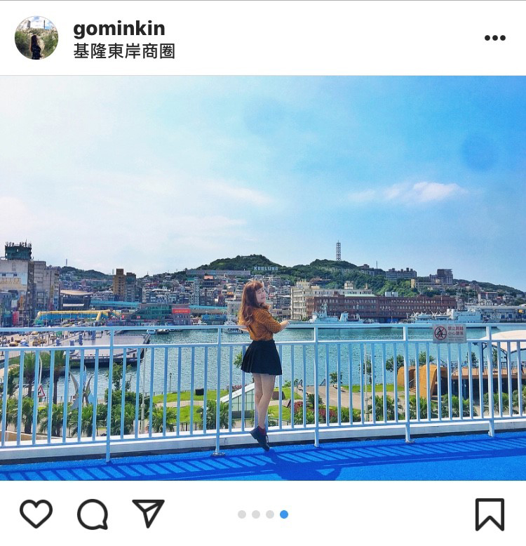 「東岸商圈」的四樓能看見大船入港的景象。 圖：翻攝自instagram gominkin／開放權限