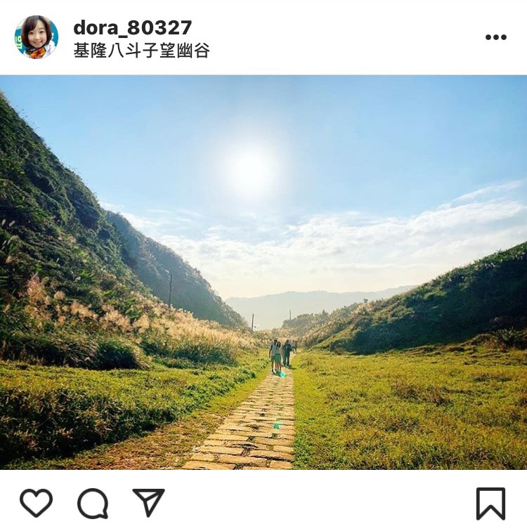 「八斗子望憂谷」是休假踏青的好地方。 圖：翻攝自instagram dora_80327／開放權限
