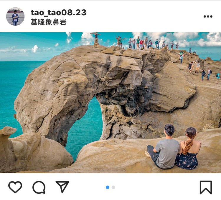 深奧「象鼻岩」的景色，是近期IG上熱門的打卡景點。 圖：翻攝自instagram tao.tao08.23／開放權限