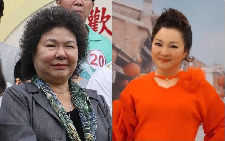 國民黨前立委蔡正元在臉書請陳菊的親信評評理，論質感，白冰冰的質感有輸陳菊嗎？ 圖：新頭殼合成