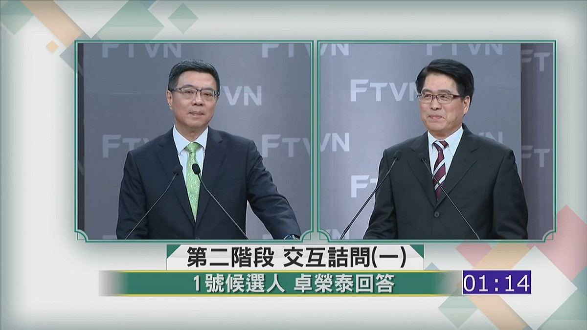 由民視舉辦的民進黨補選第二場政見發表會今天下午登場。 圖：翻拍自民視