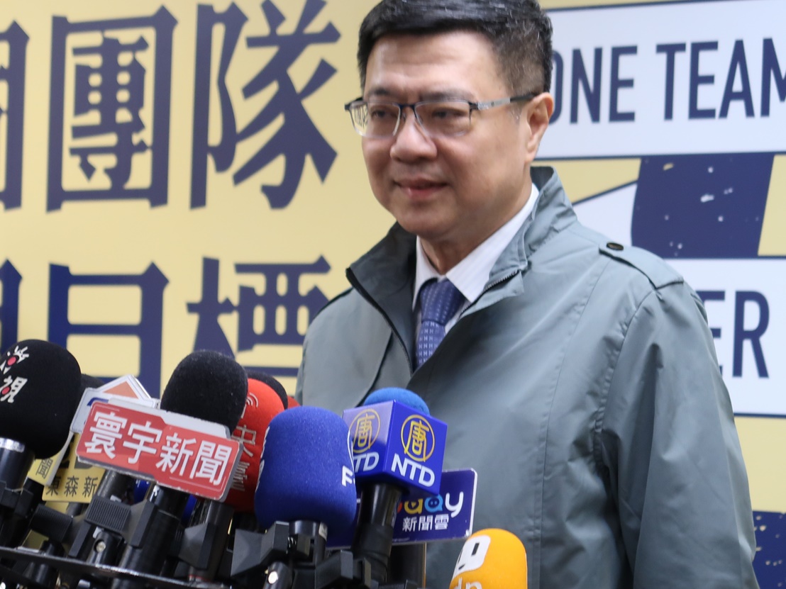 民進黨主席當選人卓榮泰6日出席記者會。 圖：林朝億/攝
