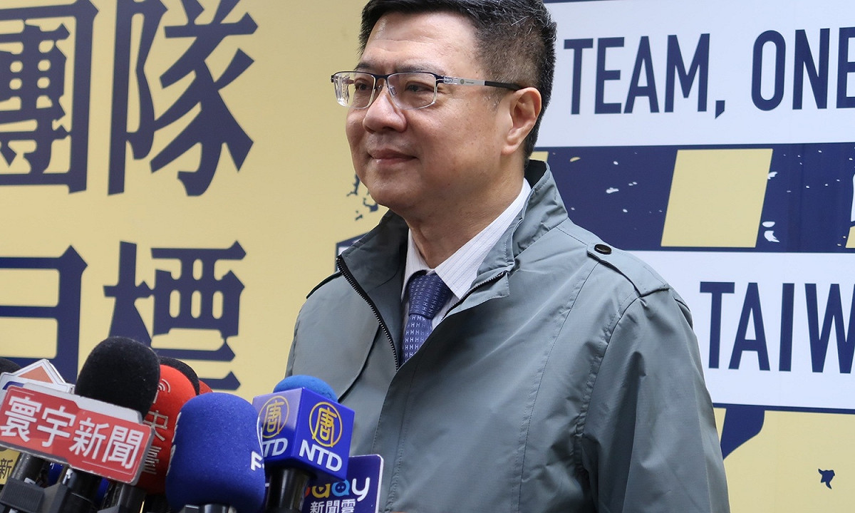 民進黨主席當選人卓榮泰6日在黨中央舉行記者會。 圖：林朝億/攝