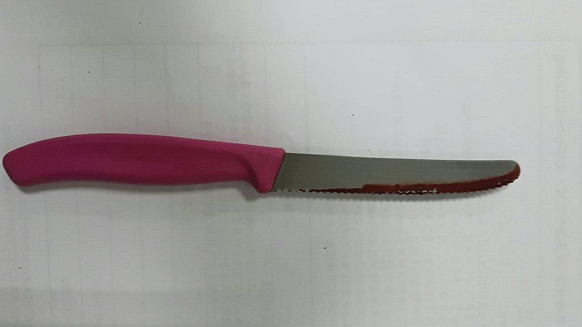 詹男殺妻後，以牛排刀企圖輕生獲救。 圖：蘆竹分局/提供