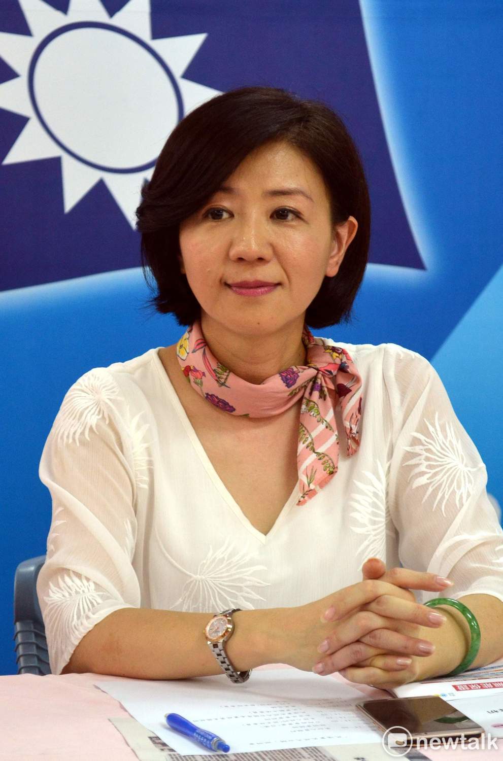 國民黨不分區立委王育敏是嘉義人，參選2020年立委的呼聲極高。 圖：蔡坤龍/攝