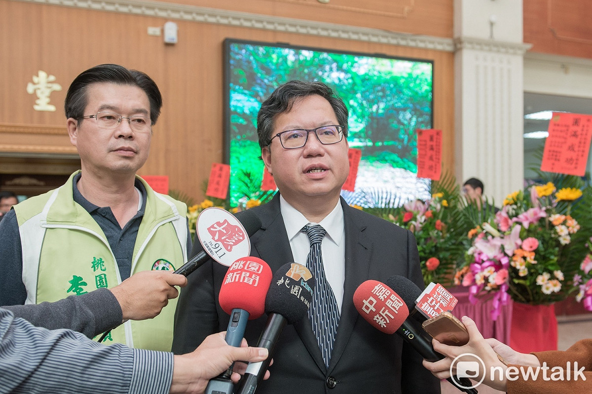 桃園市長鄭文燦表示，一旦中央啟動禁用廚餘養豬政策，桃園市也會同步實施。  圖：林昀真/攝