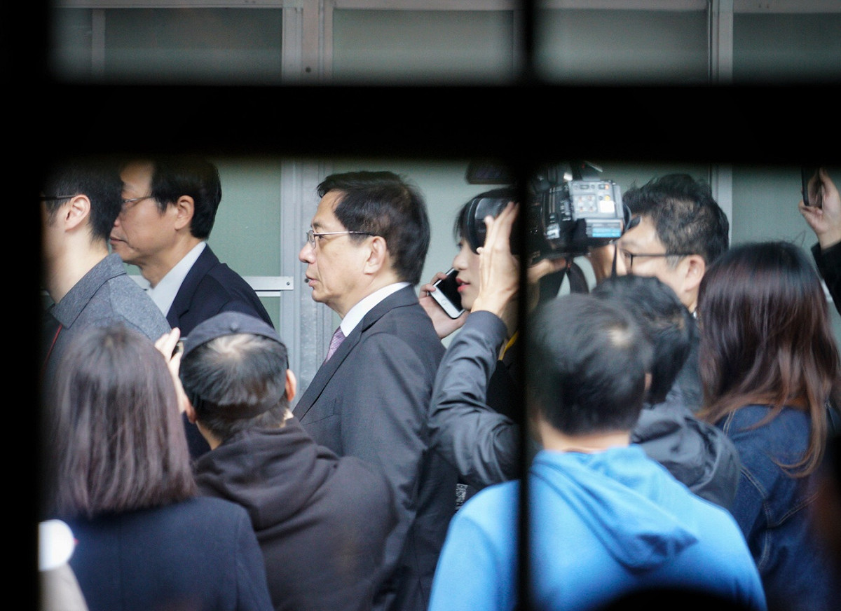 台大校長交接，當選人管中閔進入會場。 圖：張良一/攝