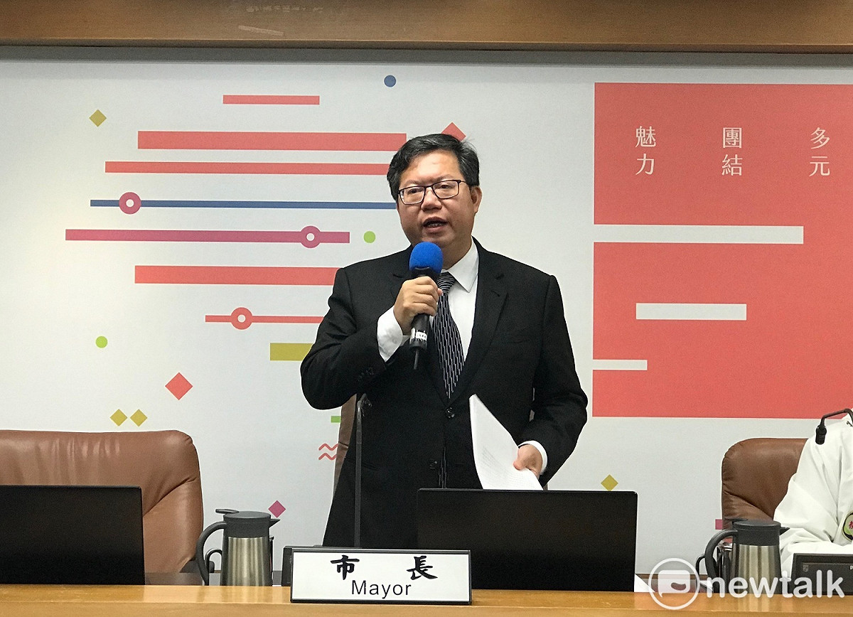 鄭文燦在市政會議上要求市府團隊一定要清廉服務，強調清廉是一個原則，也是一個法治，貪污是零容忍的。 圖：林昀真／攝