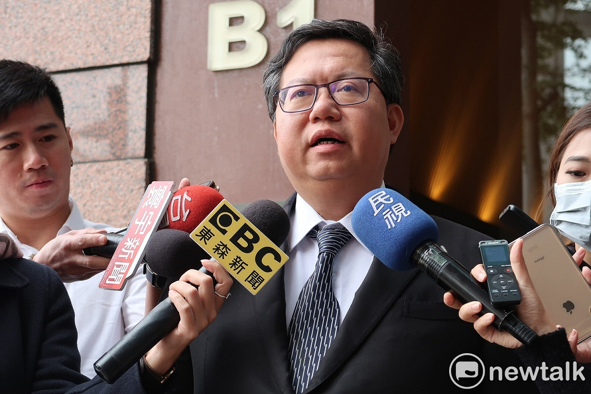 桃園市長鄭文燦9日表示民進黨提名公正公平。 圖：林朝億/攝