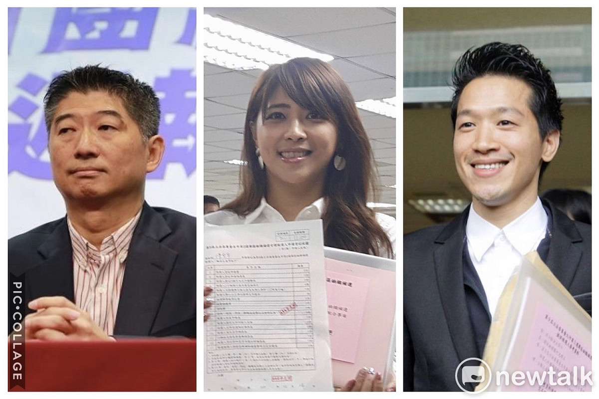 北市第二選區立委補選成「政二代」戰場，國民黨陳炳甫（左）、「柯家軍」陳思宇（中）與民進黨何志偉（右）。 圖：新頭殼合成照