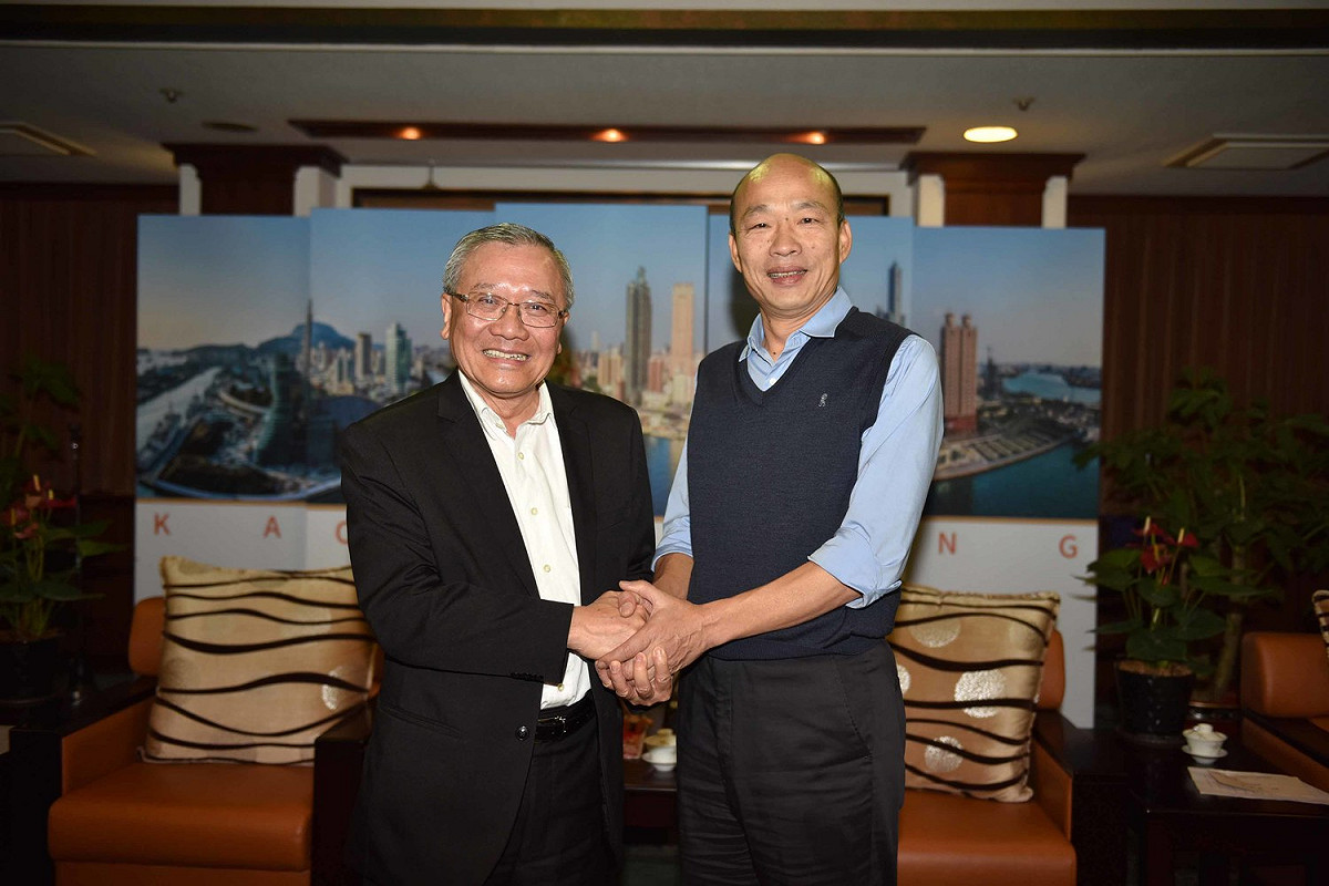 中油董事長戴謙拜訪高雄市長韓國瑜。 圖：高雄市新聞局提供
