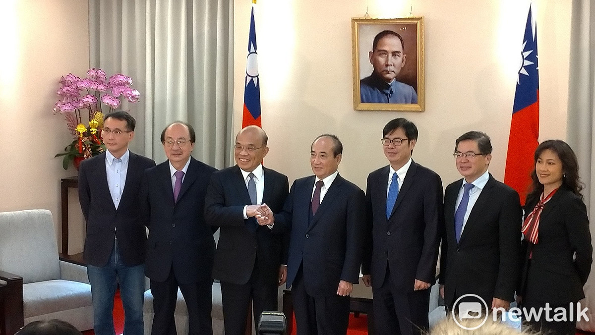 蘇貞昌今天下午拜會王金平。 圖：陳佩君／攝