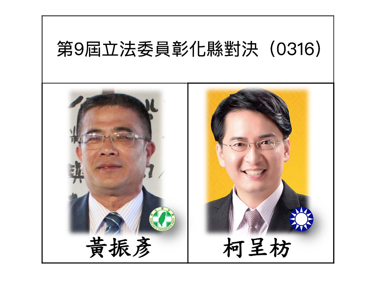 第9屆立委補選彰化縣對決。 圖：新頭殼製圖