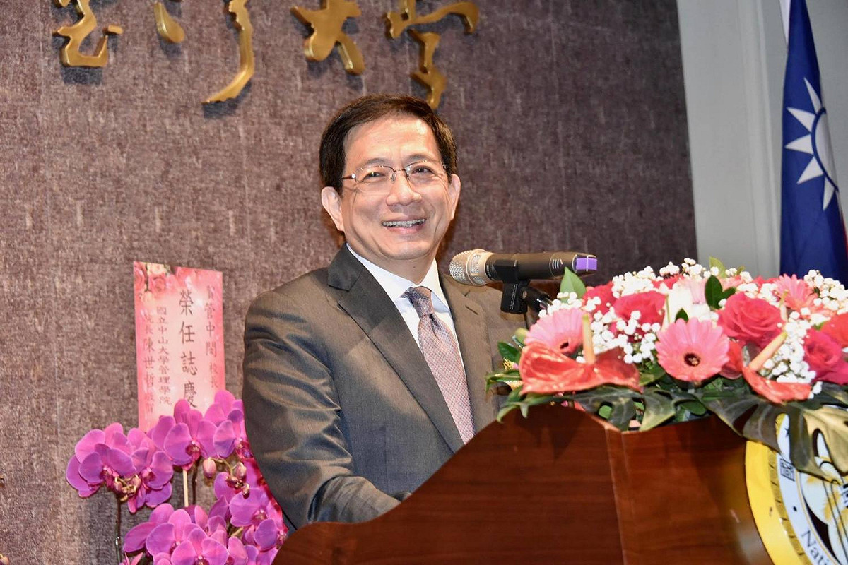 歷經去年的校長遴選風波後，台灣大學校長管中閔首次主持台大校務會議。 資料照：翻攝自 CM Kuan臉書