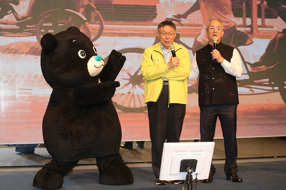 台北市長柯文哲中午出席國際扶輪歲末寒冬送暖活動。 圖：台北市政府提供