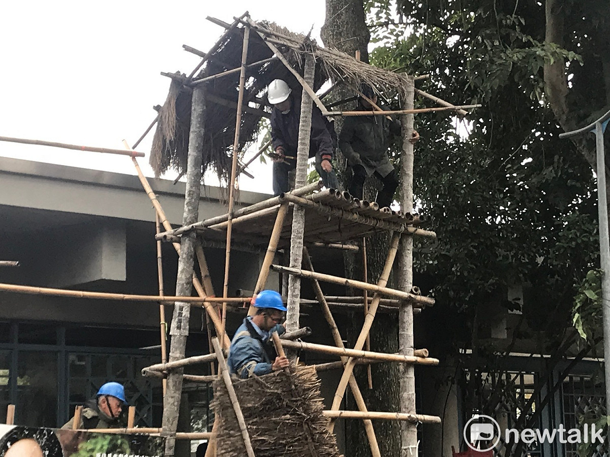 北市府執行強拆駐紮在二二八公園近700天的原民帳篷。 圖 : 周煊惠 / 攝