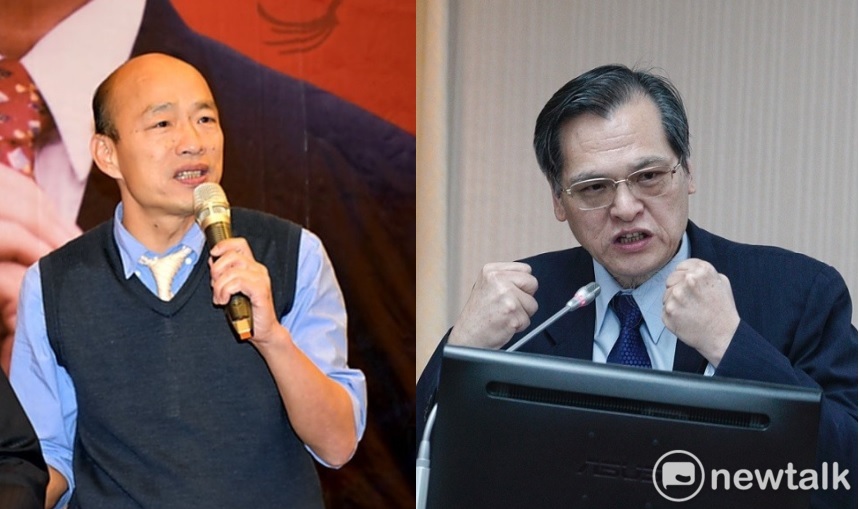 高雄市長韓國瑜今日將與陸委會主委陳明通進行會談。 圖：新頭殼合成
