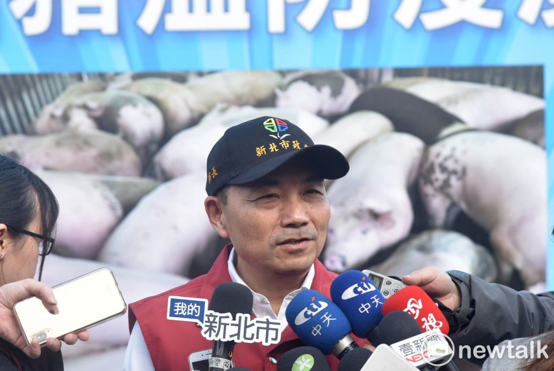 侯友宜表示演習就像作戰，這次用不同的方式讓防疫團隊了解，若從空港走私肉品引進非洲豬瘟該如何因應，強調一定要把非洲豬瘟防範工作做好。 圖：林昀／攝
