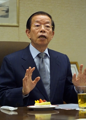 駐日代表謝長廷25日與駐日台灣記者茶敘時談到台灣爭取加入跨太平洋夥伴全面進步協定（CPTPP）一事表示，這是駐日代表處重點工作，對台日關係也是一個挑戰。 圖/中央社