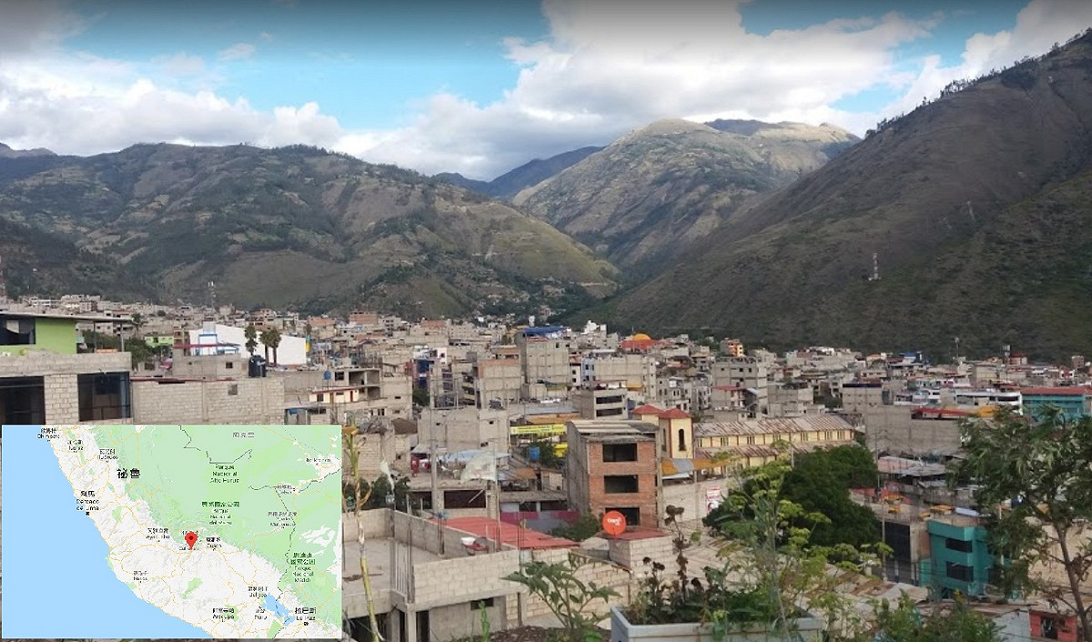 秘魯東南部阿班凱市（Abancay）發生土石流沖垮一間飯店牆壁的意外，造成至少15人喪命、34人受傷。 圖：翻攝Google Map
