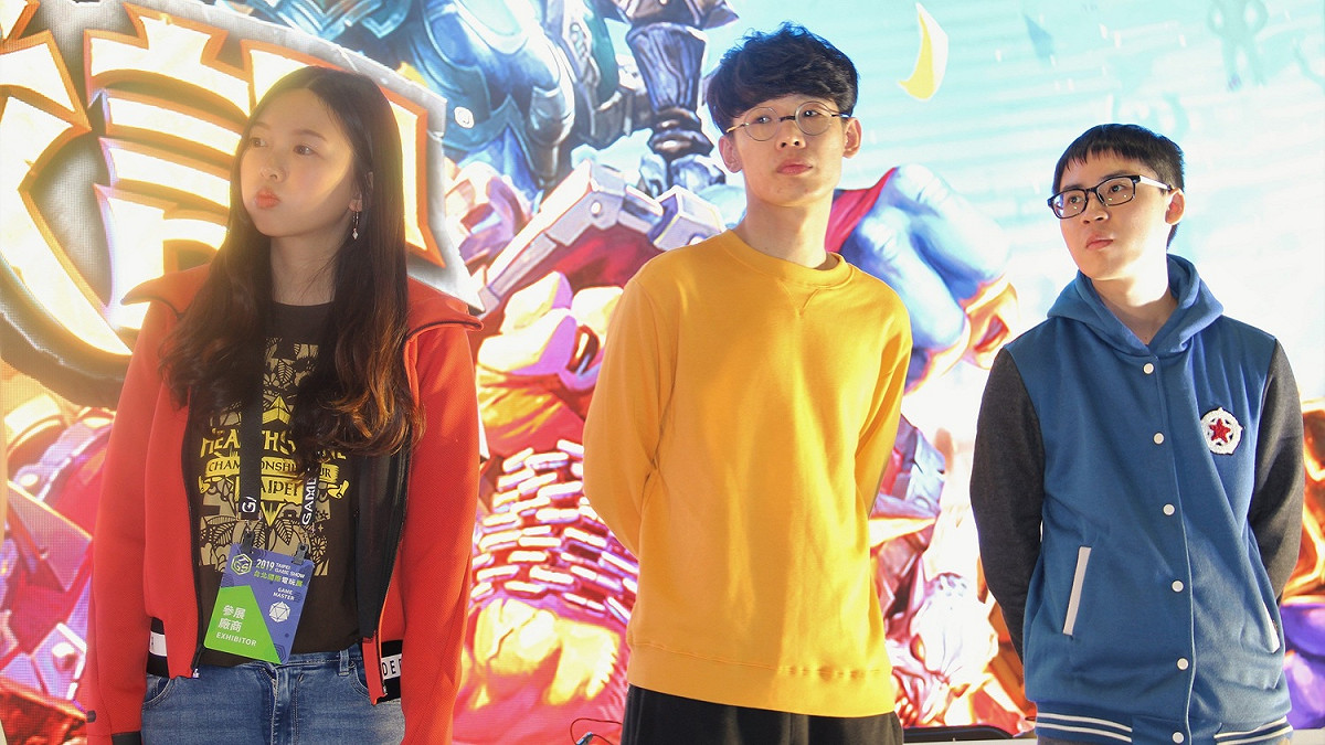 台灣隊成員（左起）台大小魚、Roger、承泰不要表現優異，拿下表演賽勝利。 圖：簡育詮/攝
