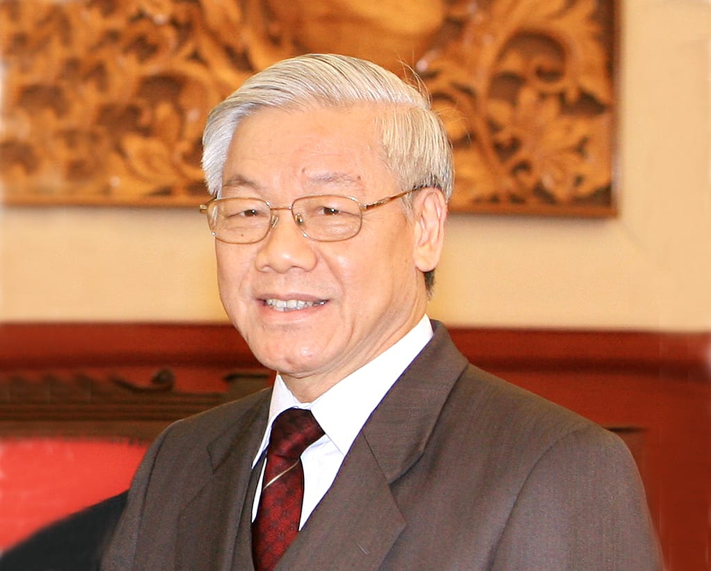 中美貿易戰影響，目前台企業海外投資首選為東南亞，其中越南為第一首選。（圖為越南總阮富仲） 圖：翻攝自網路