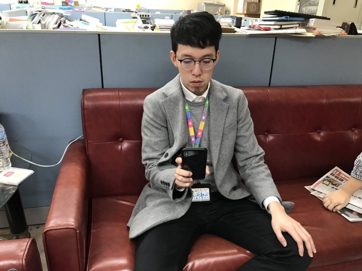 台北市政府副發言人柯昱安。 圖 : 周煊惠 / 攝