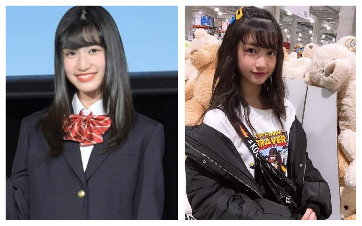 日本選出最適合穿制服女學生第一名，今年國一的山內寧寧。 圖／翻攝自網路