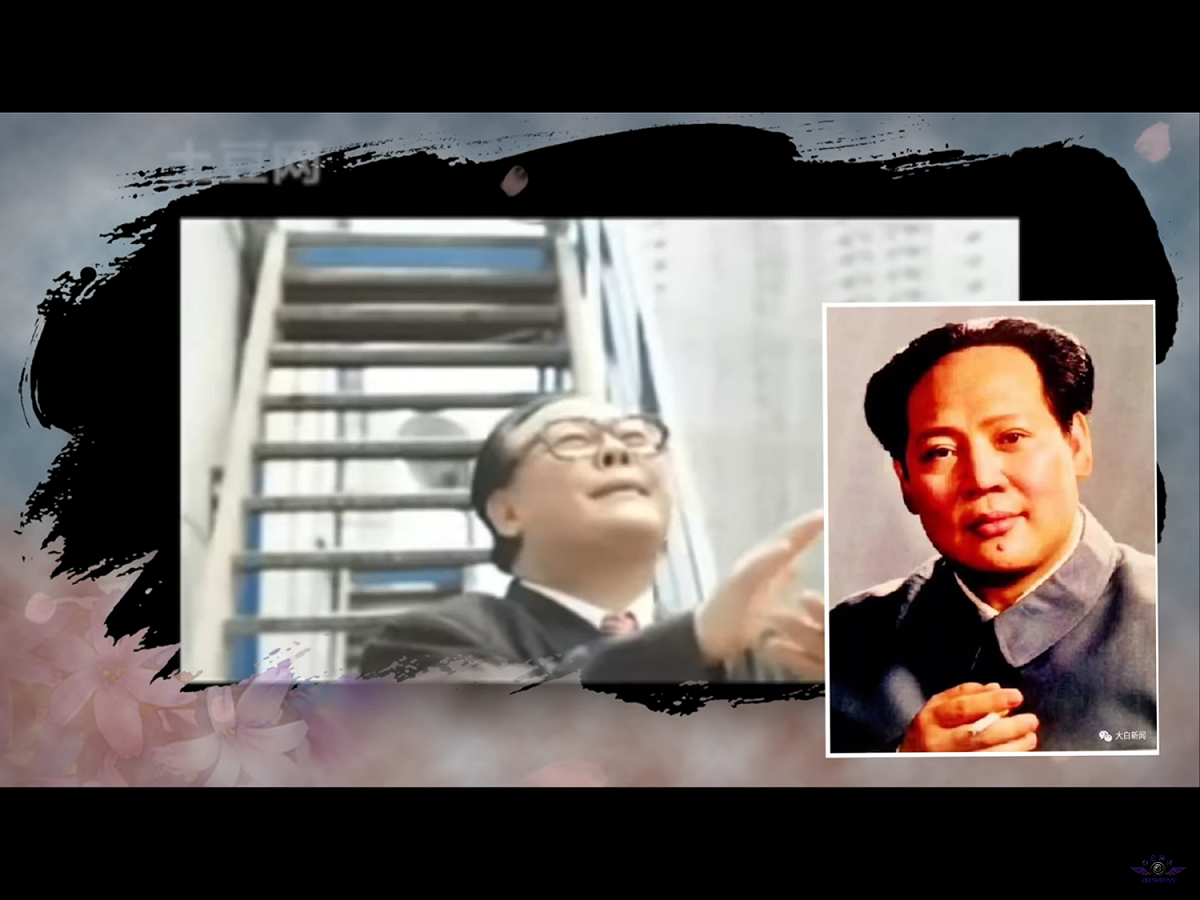 2003年SARS期間，參與「慰問」防控SARS一線工作人員的演出中，彭江扮演中共兩任前黨魁——毛澤東、江澤民，只見彭江摘下眼鏡扮演毛澤東，戴上眼鏡則扮演江澤民，收放自如，維妙維肖。 圖：翻攝自Youtube