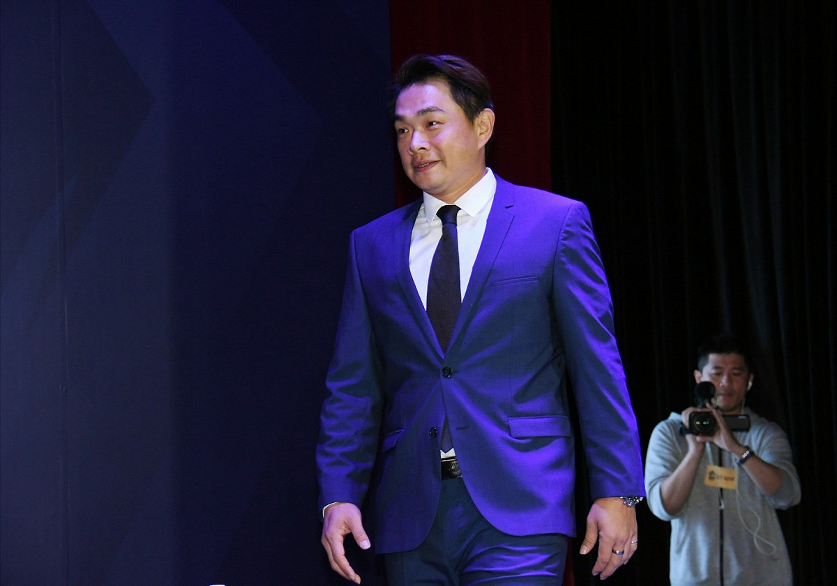 彭政閔引退記者會。 圖／陳明安攝