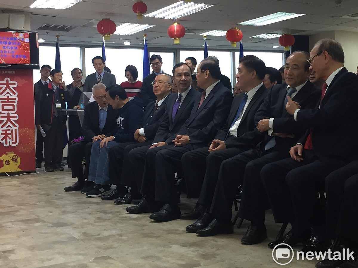 國民黨11日舉辦黨內新春團拜。 圖：趙婉淳／攝