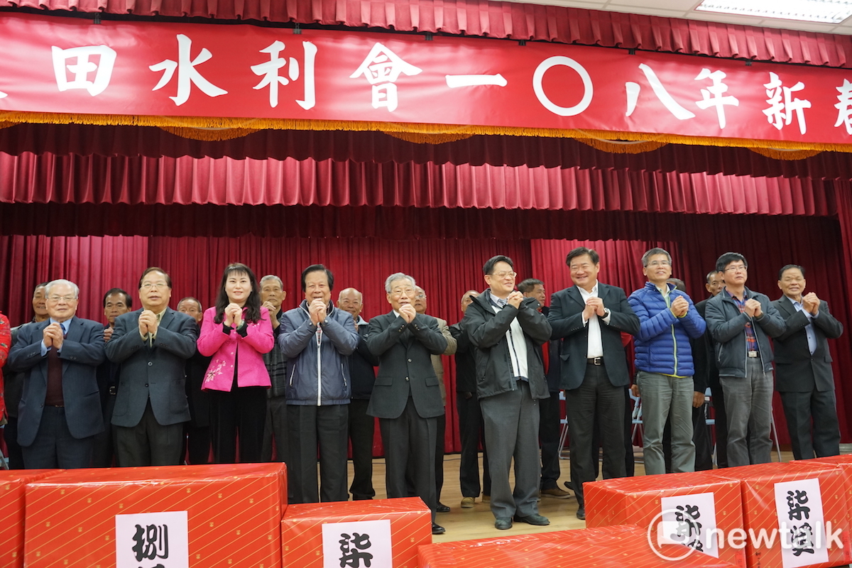 桃園市農田水利會長黃金春率團舉行新春團拜， 圖：林昀真/攝