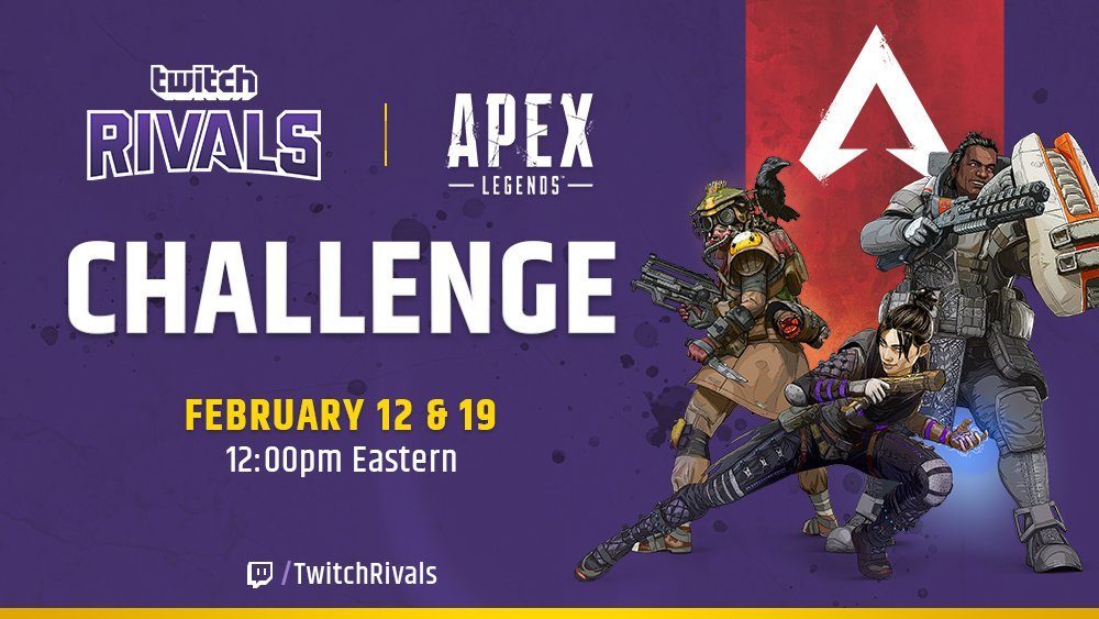 《APEX英雄》昨日舉辦Twitch Rivals電競活動人氣爆棚。 圖：翻攝自《APEX英雄》官網