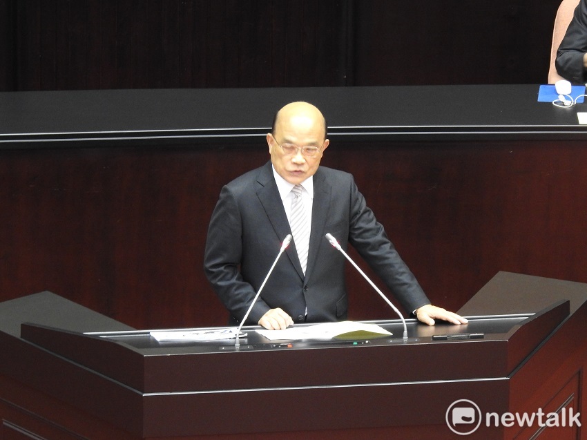 行政院長蘇貞昌今日到立法院進行施政報告總質詢，面對華航罷工事件遭立委質疑，在處理上神隱化。 圖：趙婉淳／攝