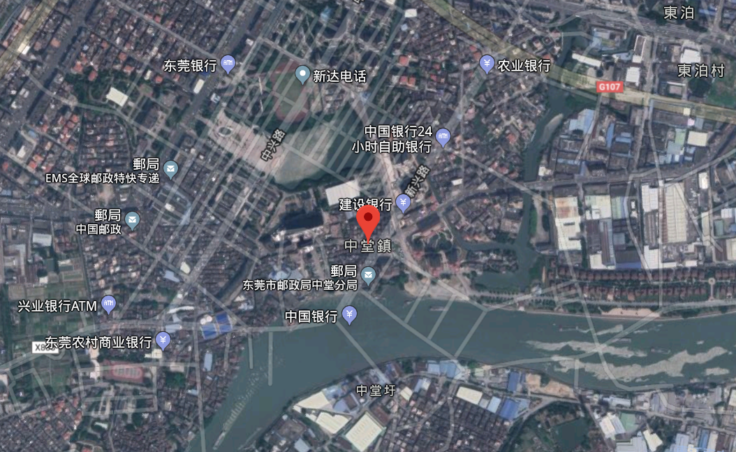 東莞發生氣體中毒事故傳 7人死亡。 圖：翻攝Google Map