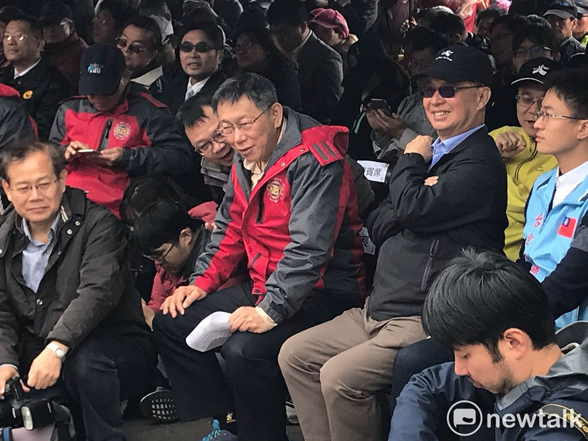 柯文哲今天中午前往陽明山公園出席陽明山花季活動， 圖：周煊惠 / 攝