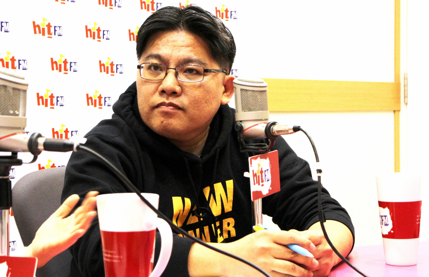 邱顯智今天接受周玉蔻專訪。 Hit Fm《周玉蔻嗆新聞》製作單位提供