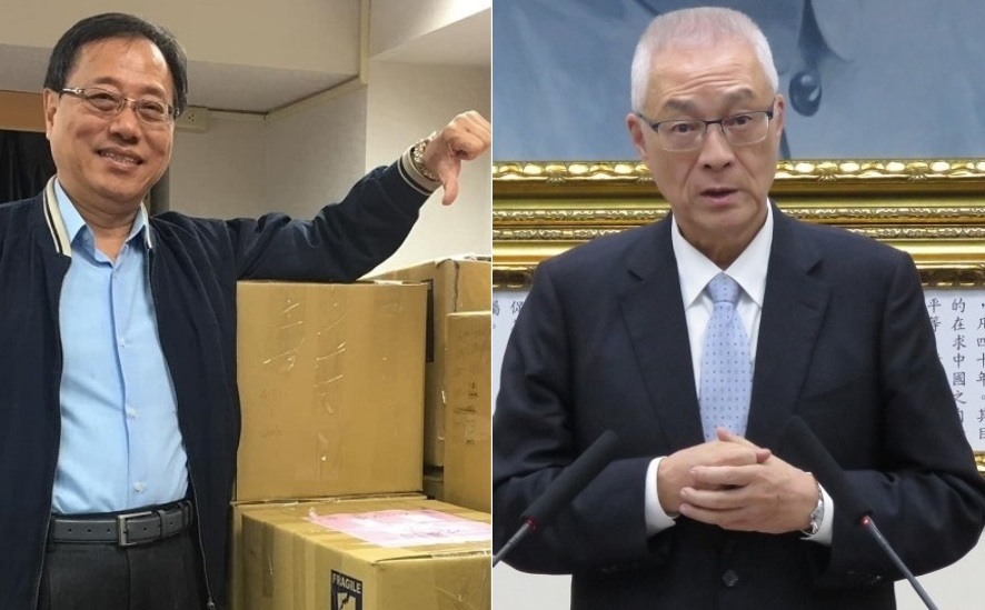 國民黨主席吳敦義拋出年改退休金被砍掉的部分，以發行消費券的方式，同額補發給退休軍公教與警消人員，遭到全國公務人員協會理事長李來希的批評。 圖：翻攝自李來希臉書／新頭殼資料照（合成圖）